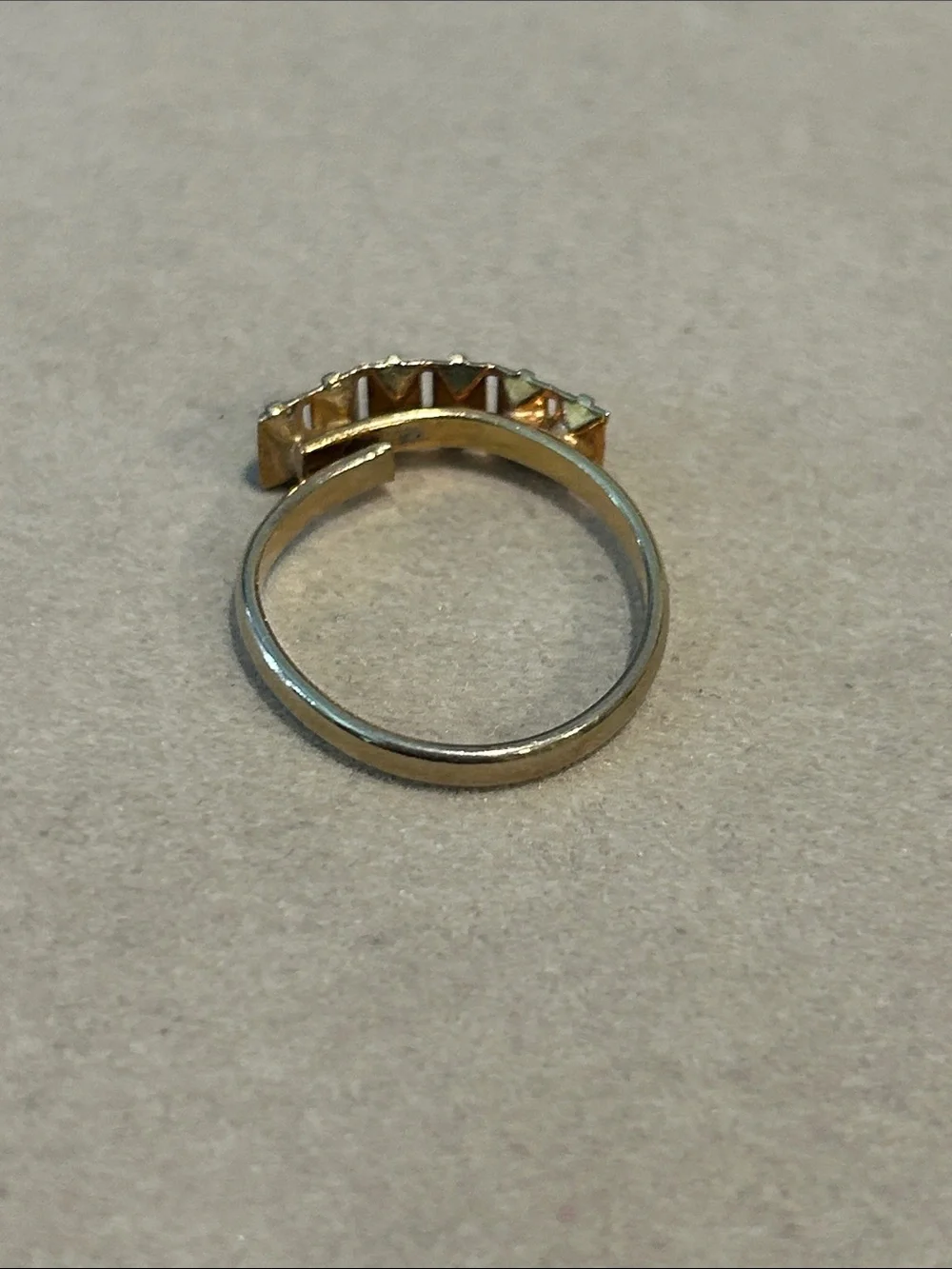 Emerald Barband Adjustable Ring - Green Gemstone Band